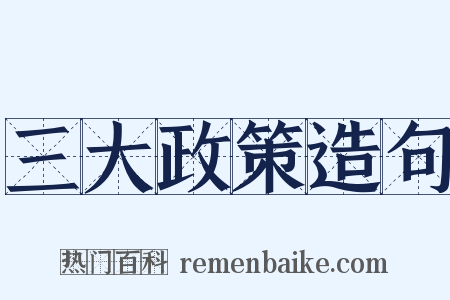 三大政策造句是什么意思的图片